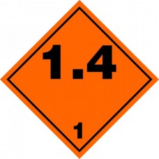 Contrassegno adesivo 30x30 per veicoli a norme A.D.R. Cl. 1.4 Esplosivi-106109/A/30