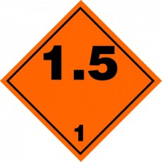 Contrassegno adesivo 30x30 per veicoli a norme A.D.R. Cl. 1.5 Esplosivi-106110/A/30