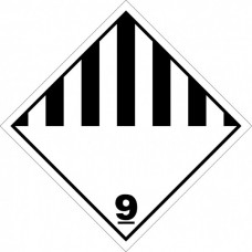 Contrassegno adesivo 30x30 per veicoli a norme A.D.R. Cl. 9 Perciolosit&agrave; generica-106117/A/30