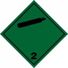 Contrassegno adesivo 30x30 per veicoli a norme A.D.R. Cl. 2 Gas compresso non infiammabile-106118/A/30