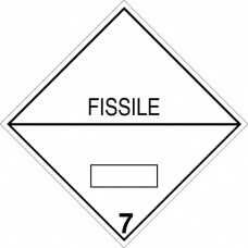 Contrassegno adesivo 30x30 per veicoli a norme A.D.R. Cl. 7 Materie fissili-106127/A/30
