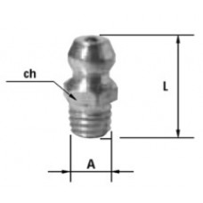 Ingrassatore diritto UNI 7663 A D. 8 L17 Ch 9 Confezione 100 pz.-IH38100