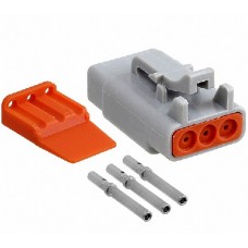 Kit connettore serie DTM porta femmina 3 vie-KITDTM3F...