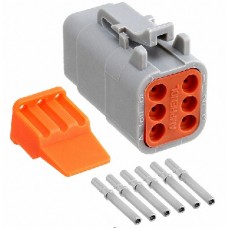 Kit connettore serie DTM porta femmina 6 vie-KITDTM6F...
