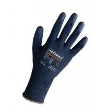 1 Paio di guanti neri in poliammide con palmo rivestito in poliuretano Tg. XL-PU18BXL