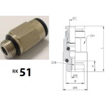 Raccordo diritto maschio cilindrico BSPP 04-1/8 in ottone-plastica-RK511804