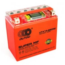 Batteria moto OUTDO UTX14-BS DS-iGEL 12 V 14 Ah con Display elettronico-UTX14-BS (DS)...