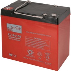 Batteria AGM Zenith 12 V 55 Ah Deep-Cycle fissaggioi a vite M6-ZL120155
